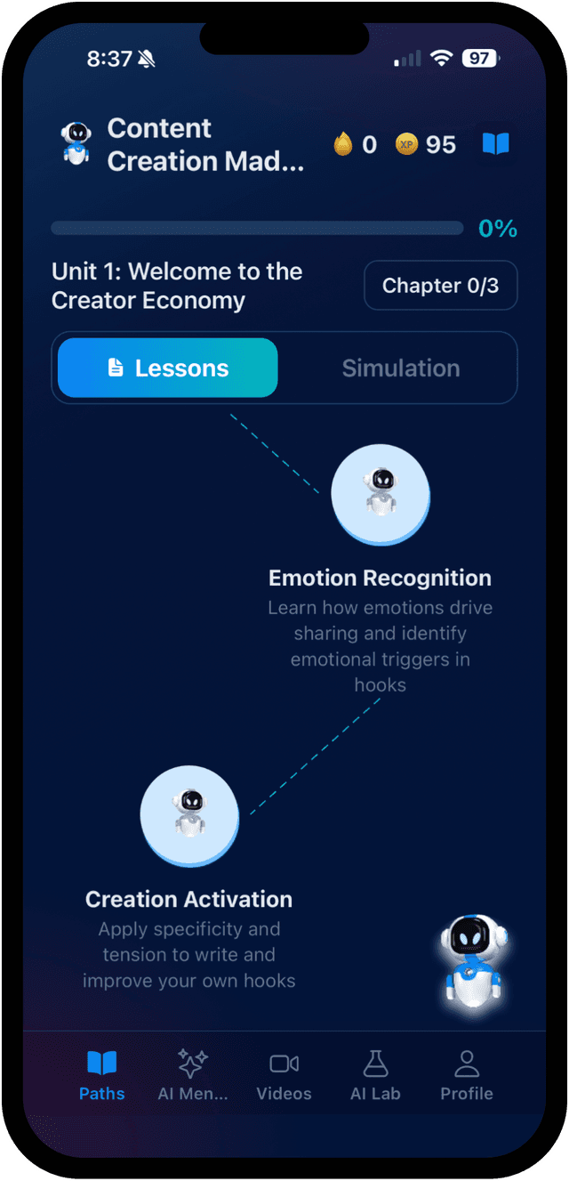 brAInify app — chapter view